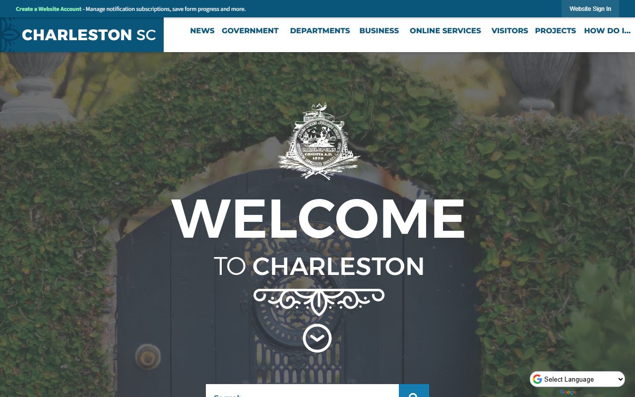 Charleston inmate population city government page