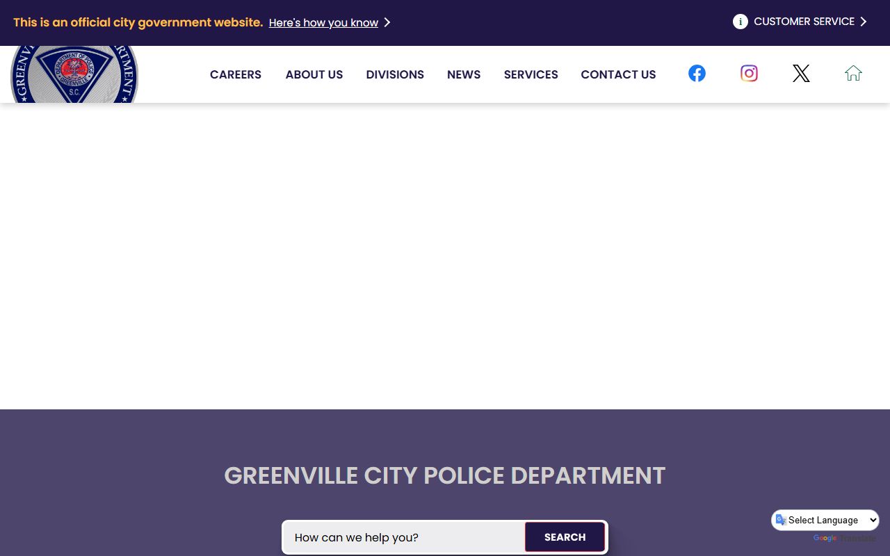 Greenville inmate population police department site