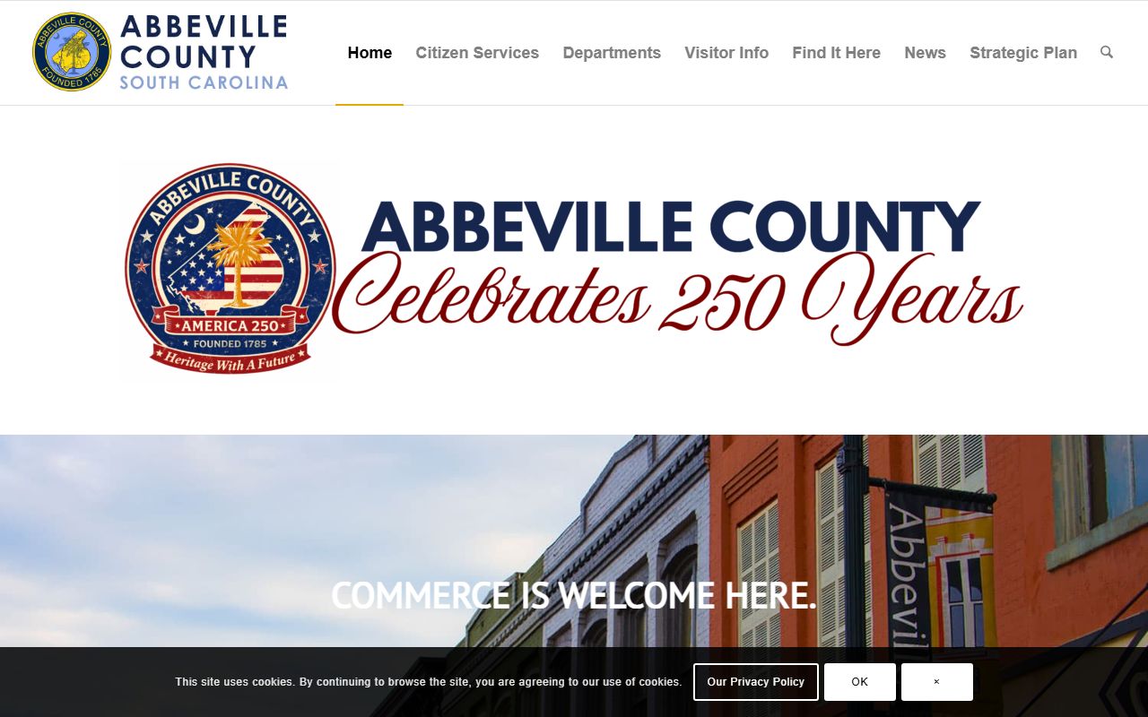Abbeville County government website for inmate population records