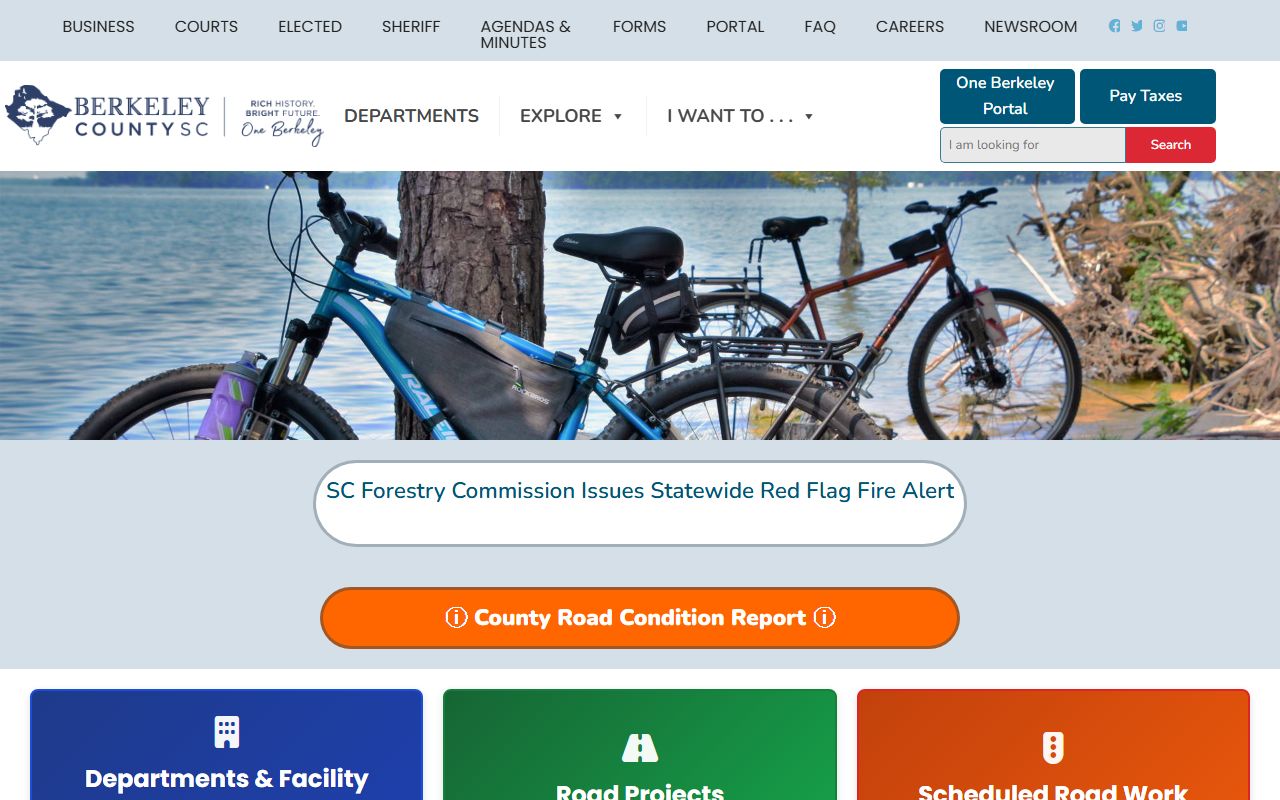 Berkeley County government website for inmate population records