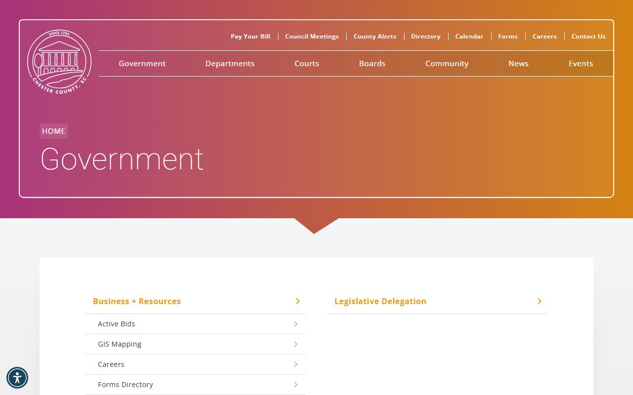 Chester County inmate population administration website