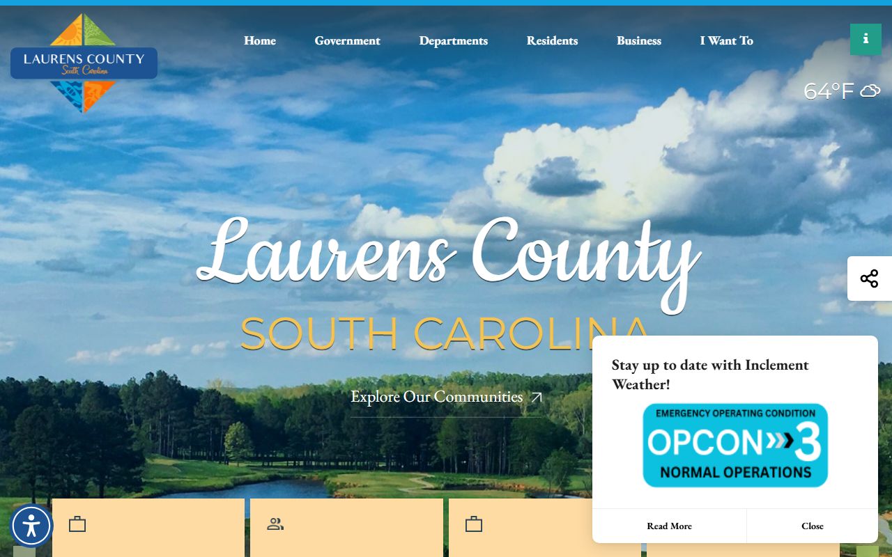 Laurens County portal for inmate population information