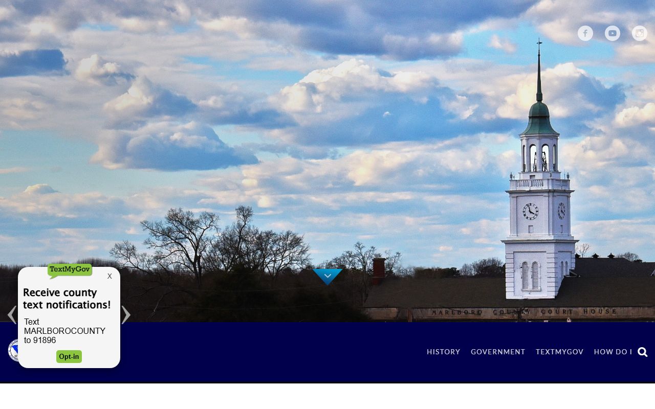 Marlboro County government website for inmate population records