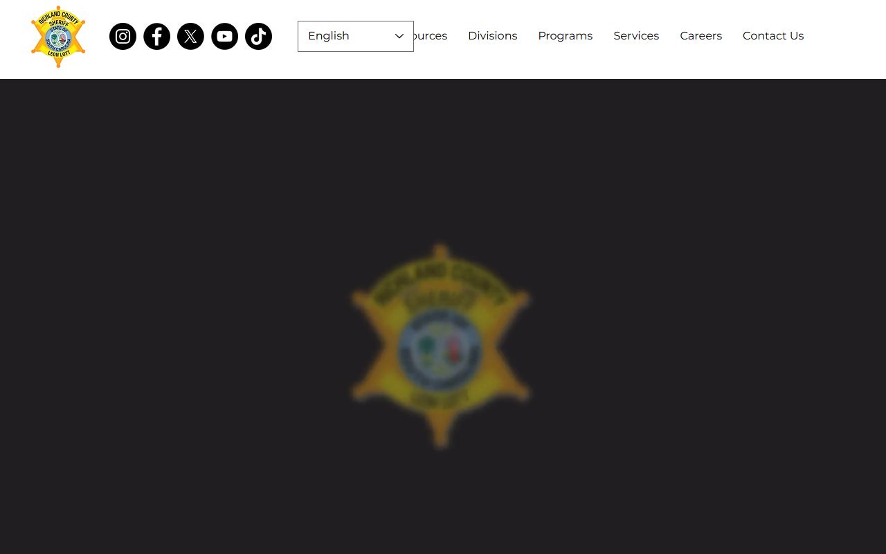 Richland County Sheriff inmate population records