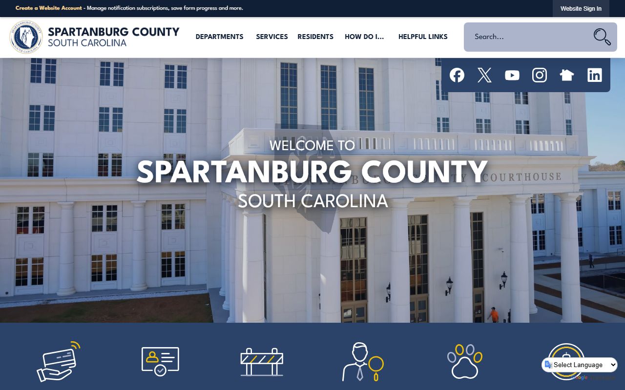 Spartanburg County inmate population government page