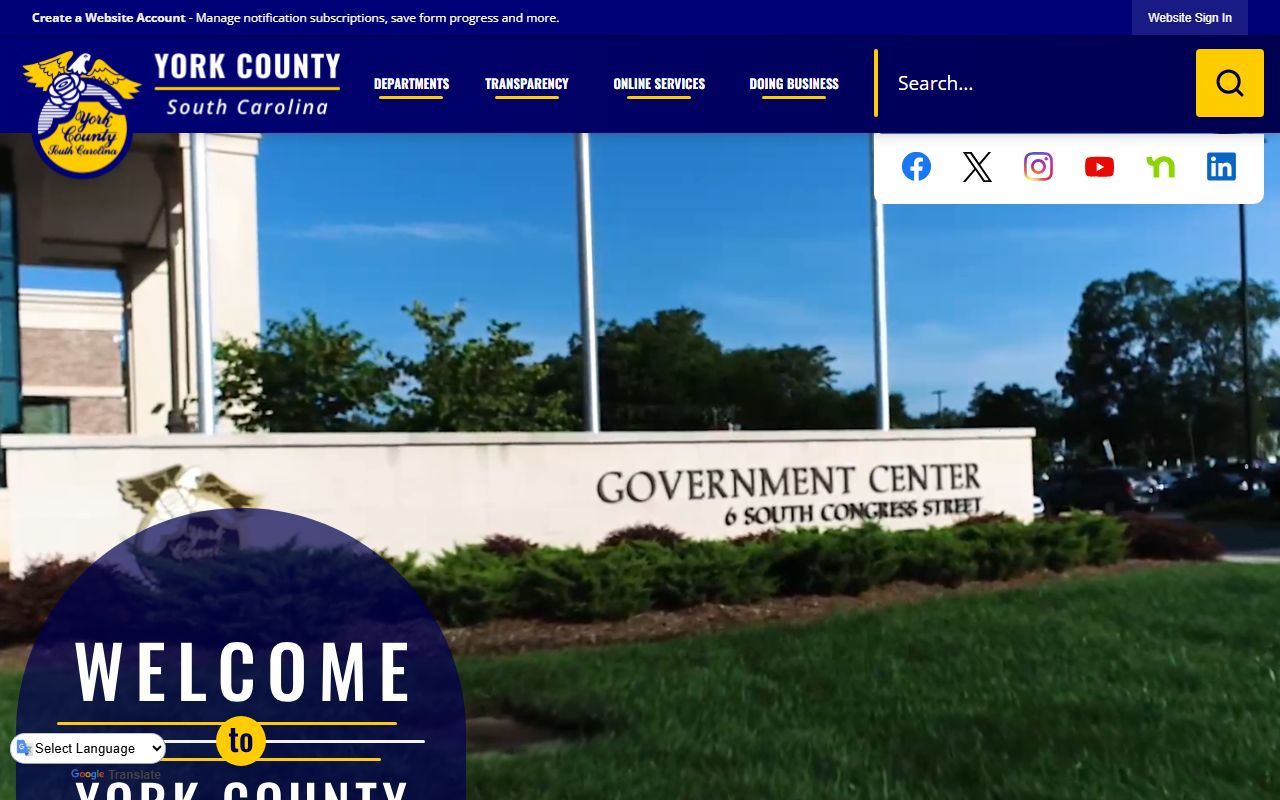 York County government website for inmate population records